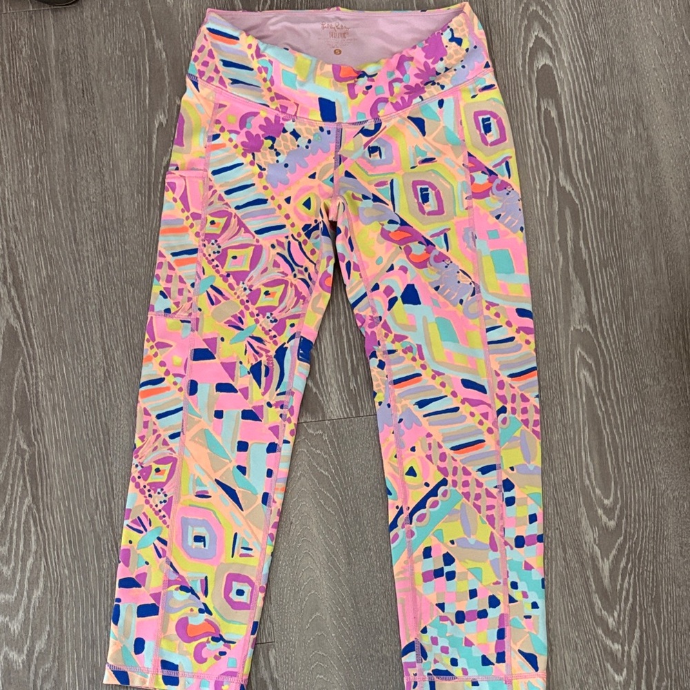 Lilly Pulitzer Pink and Yellow Leggings